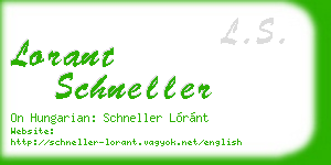lorant schneller business card